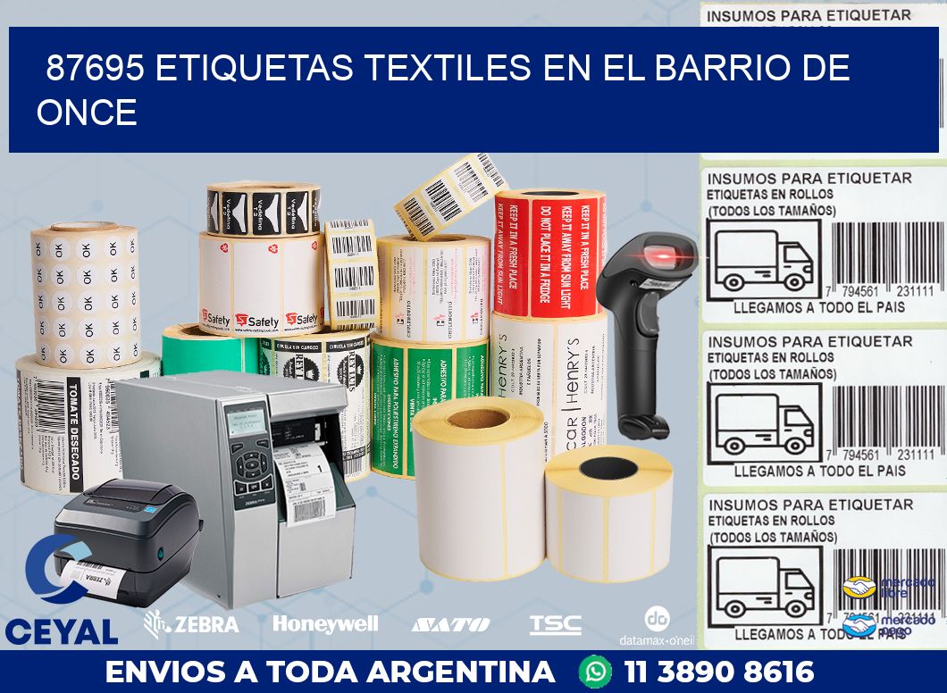 87695 ETIQUETAS TEXTILES EN EL BARRIO DE ONCE