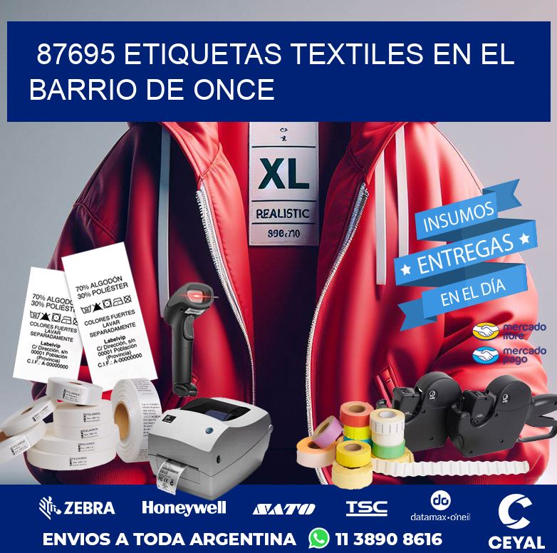 87695 ETIQUETAS TEXTILES EN EL BARRIO DE ONCE