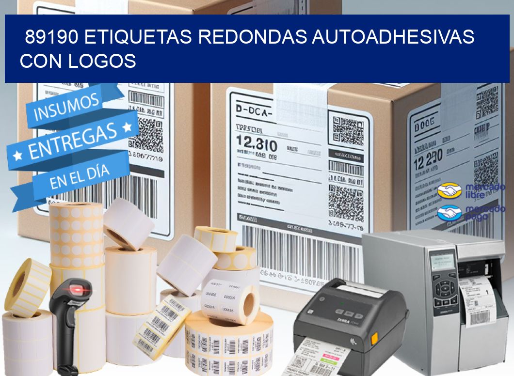 89190 ETIQUETAS REDONDAS AUTOADHESIVAS CON LOGOS