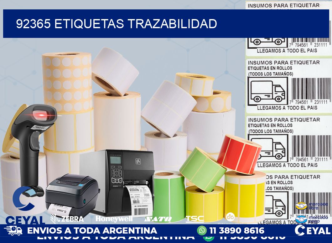 92365 etiquetas trazabilidad
