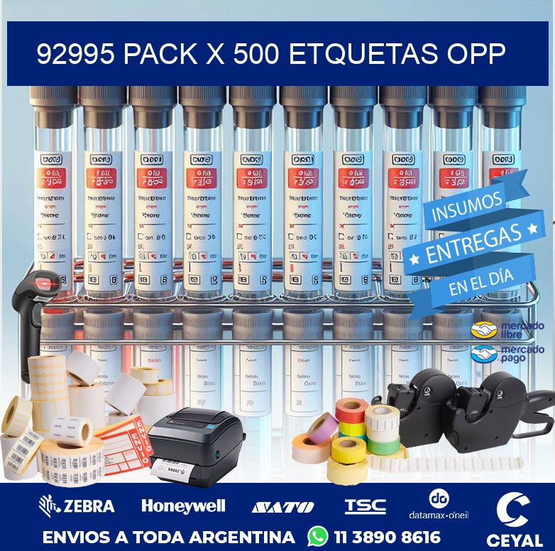 92995 PACK X 500 ETQUETAS OPP