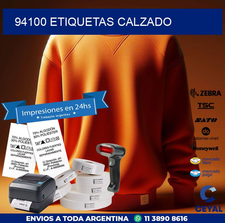 94100 ETIQUETAS CALZADO
