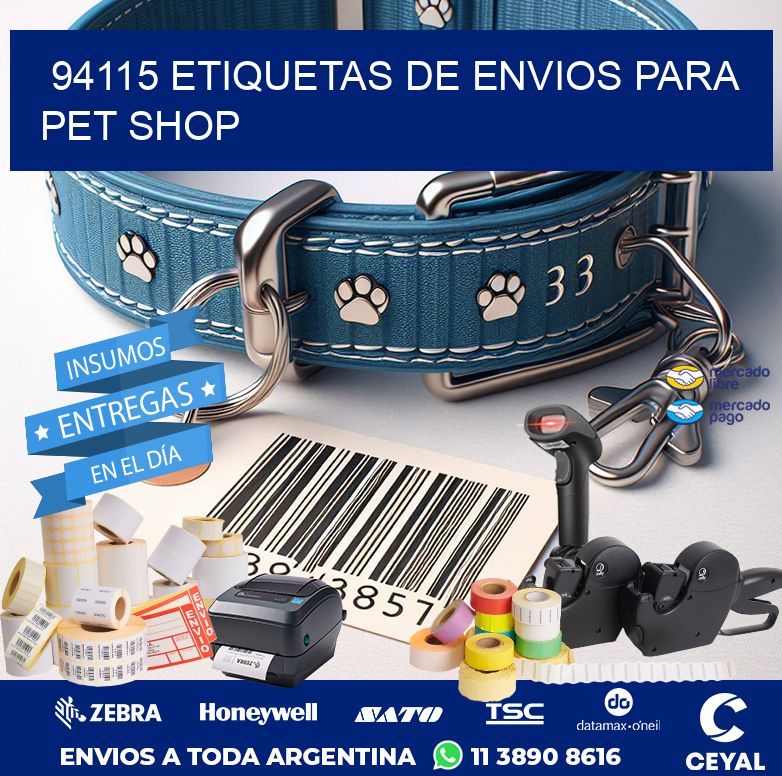 94115 ETIQUETAS DE ENVIOS PARA PET SHOP
