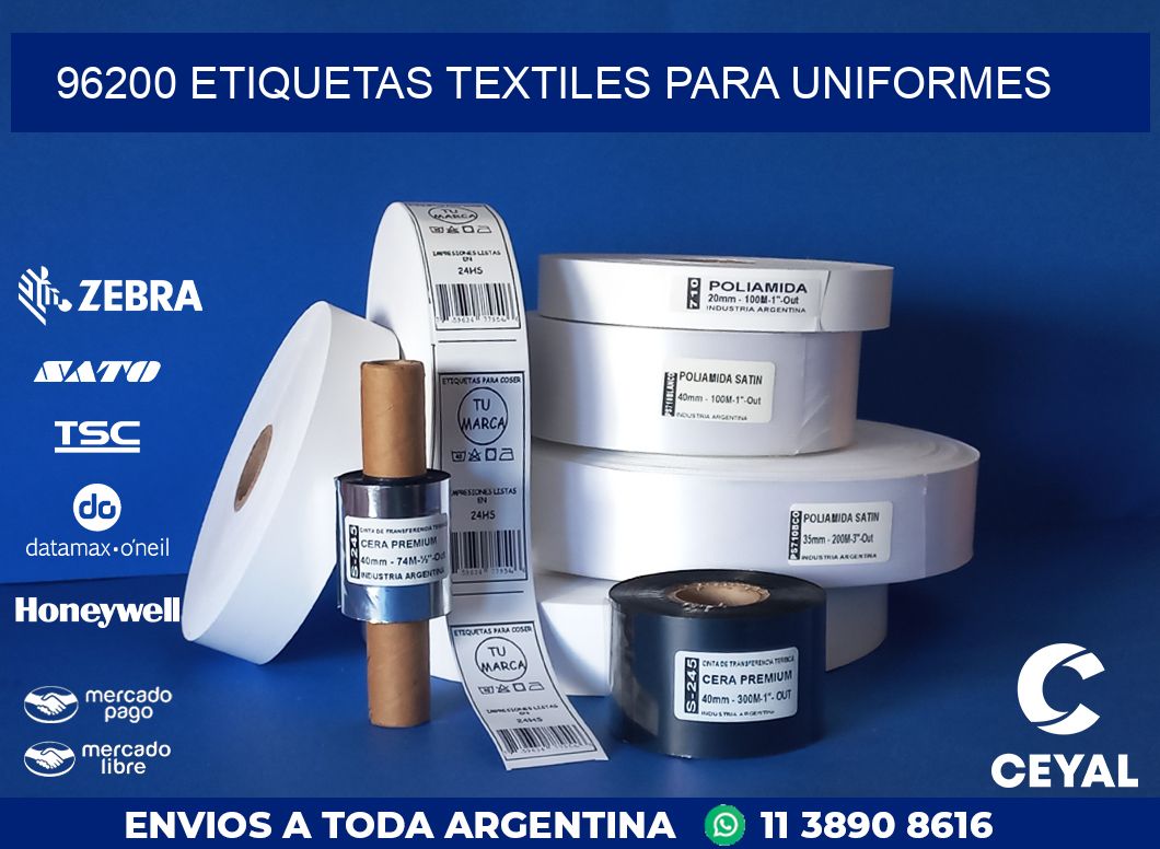 96200 ETIQUETAS TEXTILES PARA UNIFORMES