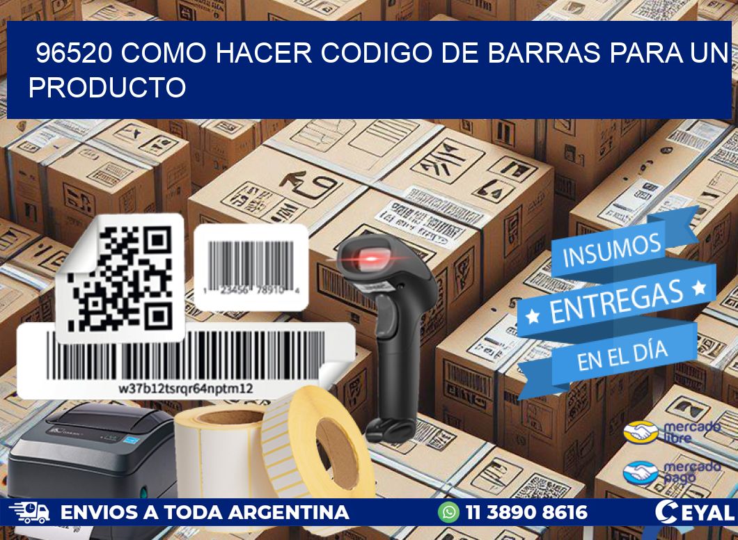 96520 como hacer codigo de barras para un producto