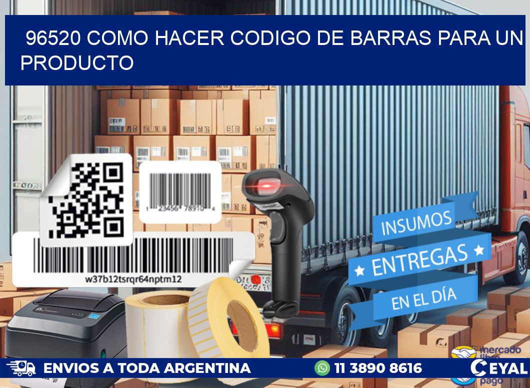 96520 como hacer codigo de barras para un producto