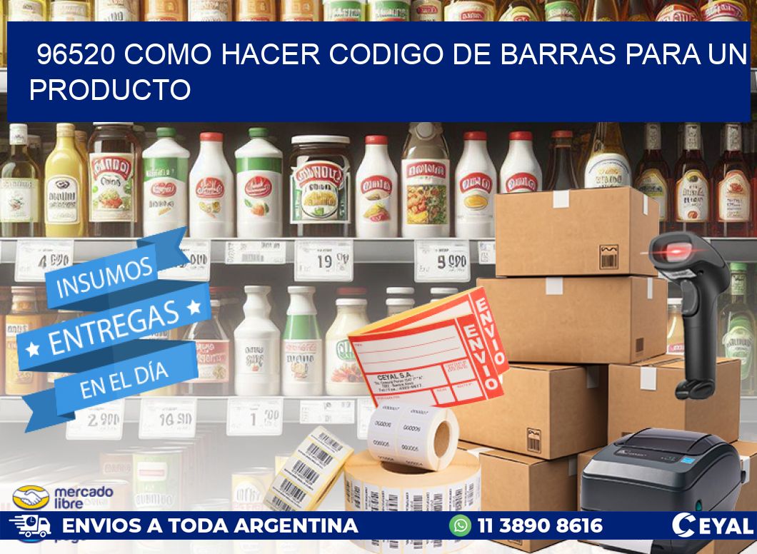 96520 como hacer codigo de barras para un producto