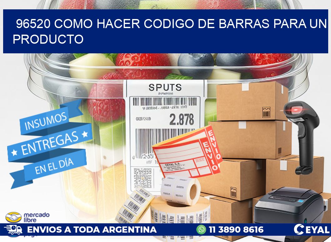 96520 como hacer codigo de barras para un producto