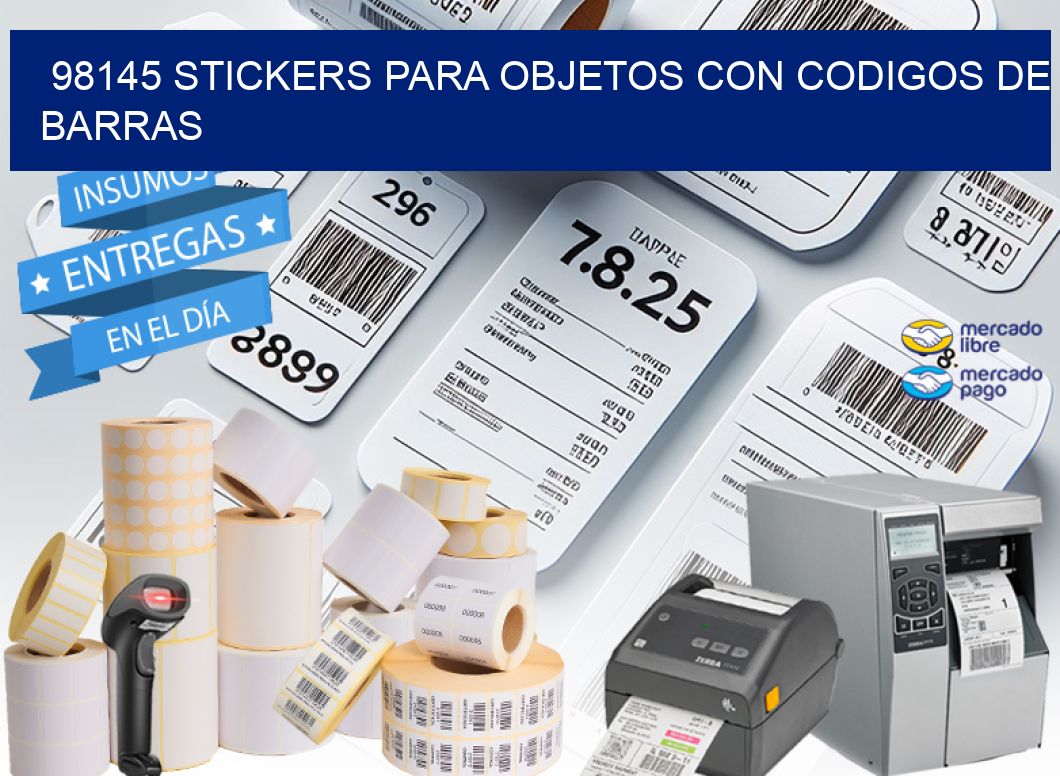 98145 STICKERS PARA OBJETOS CON CODIGOS DE BARRAS