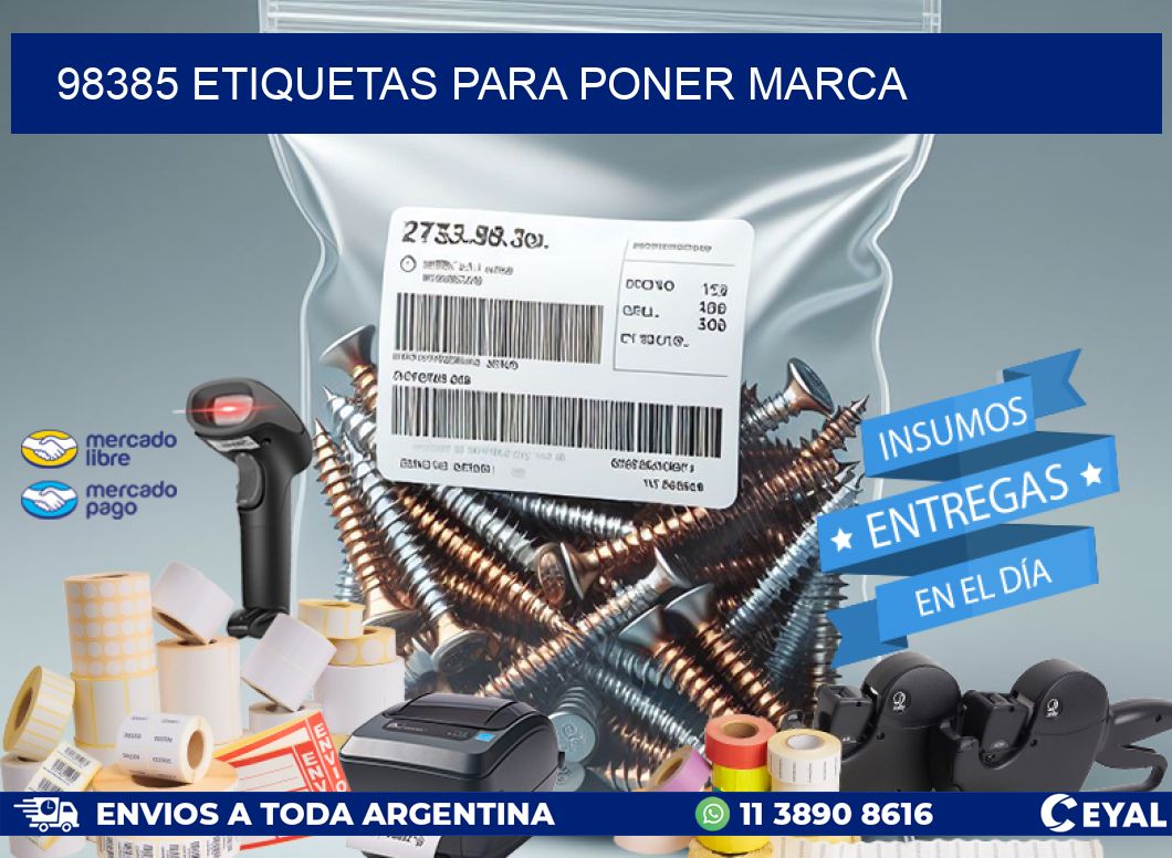 98385 ETIQUETAS PARA PONER MARCA