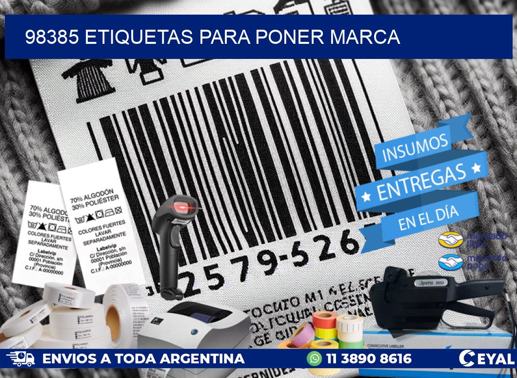 98385 ETIQUETAS PARA PONER MARCA