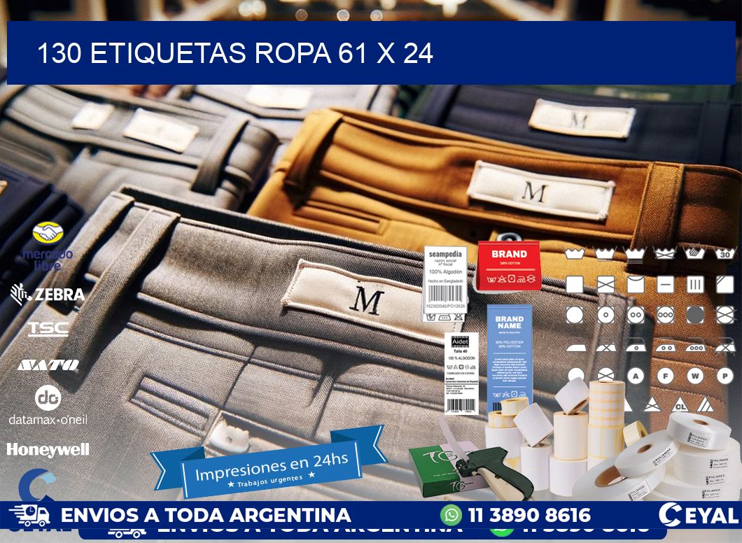 130 ETIQUETAS ROPA 61 x 24
