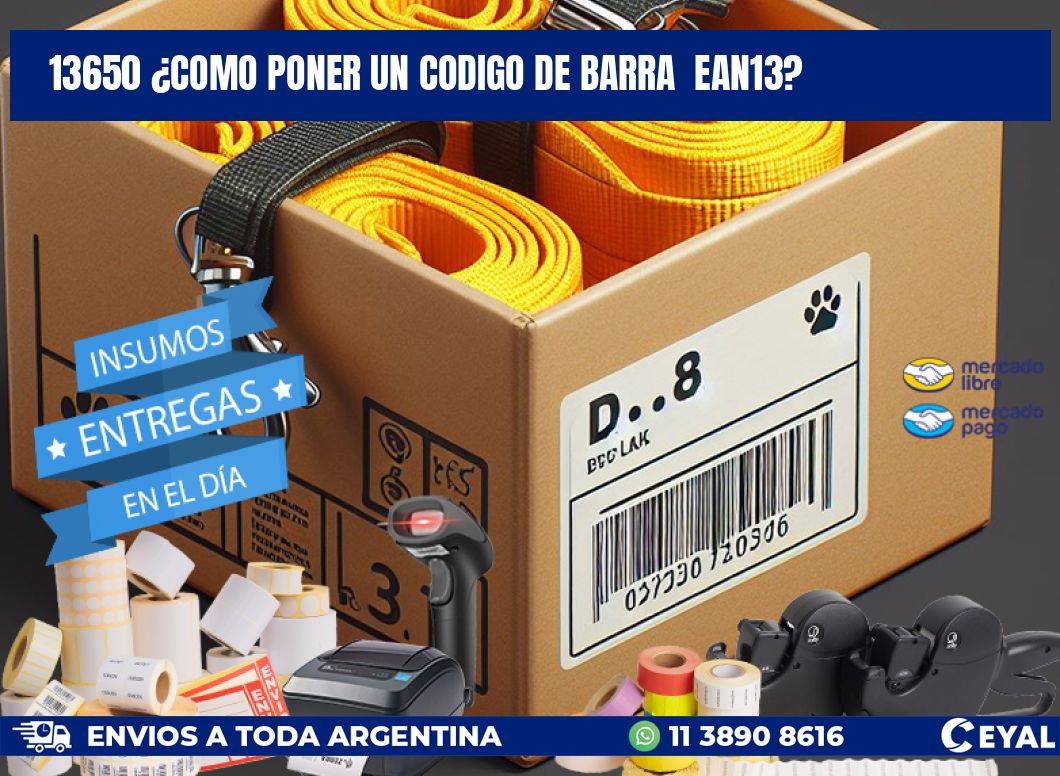 13650 ¿COMO PONER UN CODIGO DE BARRA  EAN13?