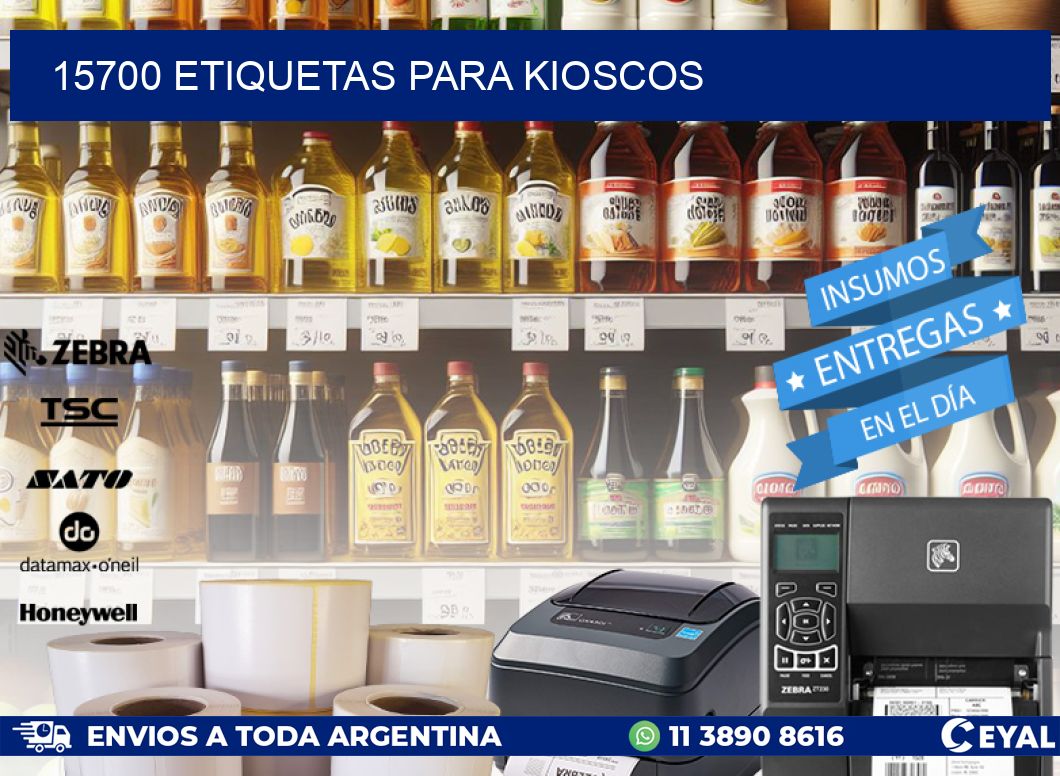 15700 ETIQUETAS PARA KIOSCOS