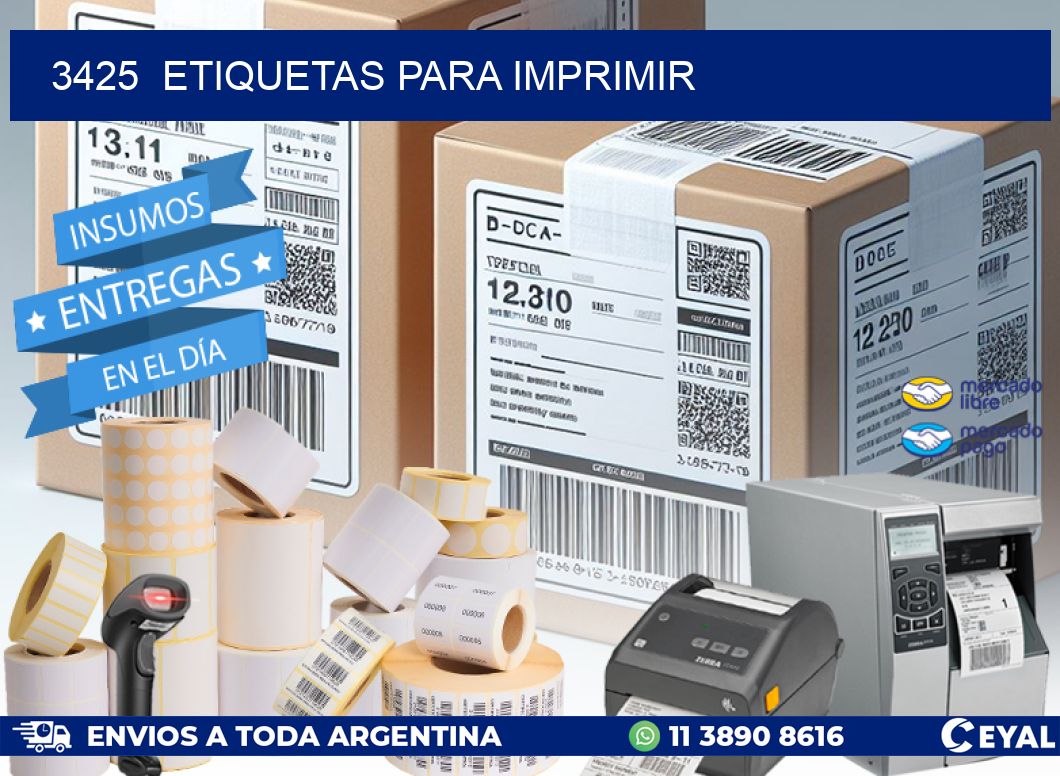 3425 ETIQUETAS PARA IMPRIMIR