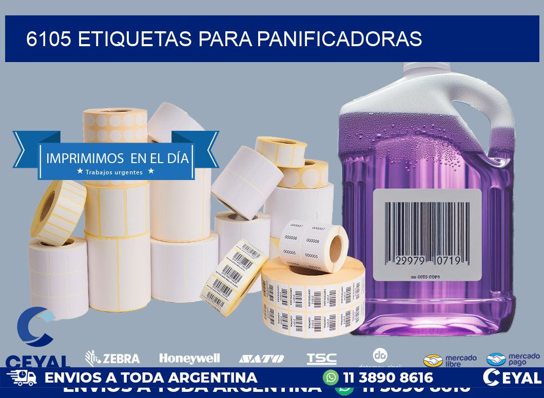 6105 ETIQUETAS PARA PANIFICADORAS