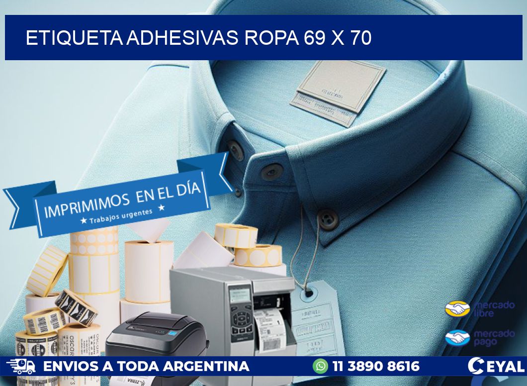 ETIQUETA ADHESIVAS ROPA 69 x 70