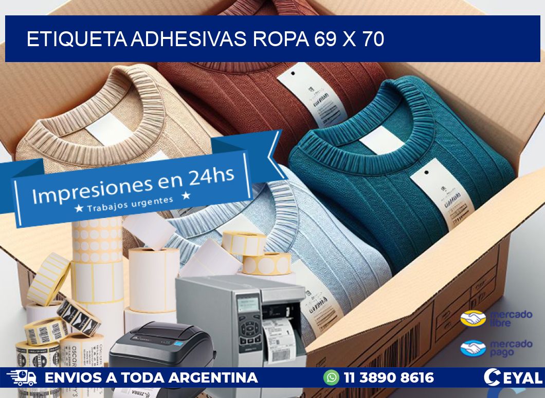 ETIQUETA ADHESIVAS ROPA 69 x 70