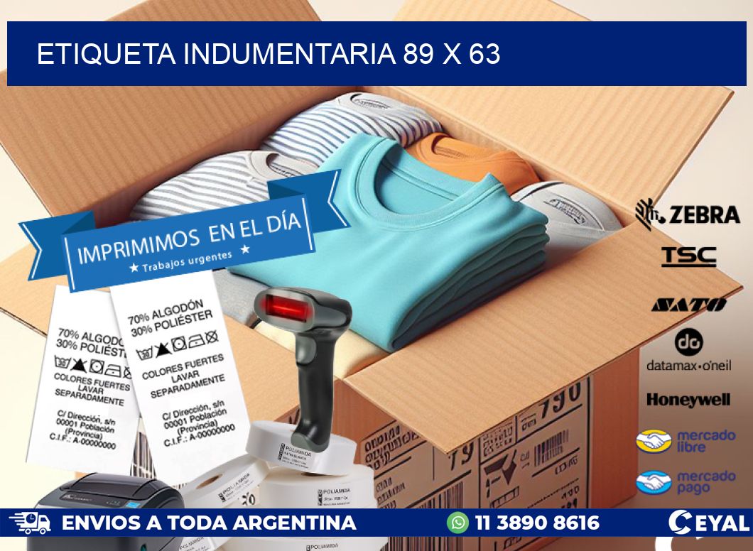ETIQUETA INDUMENTARIA 89 x 63