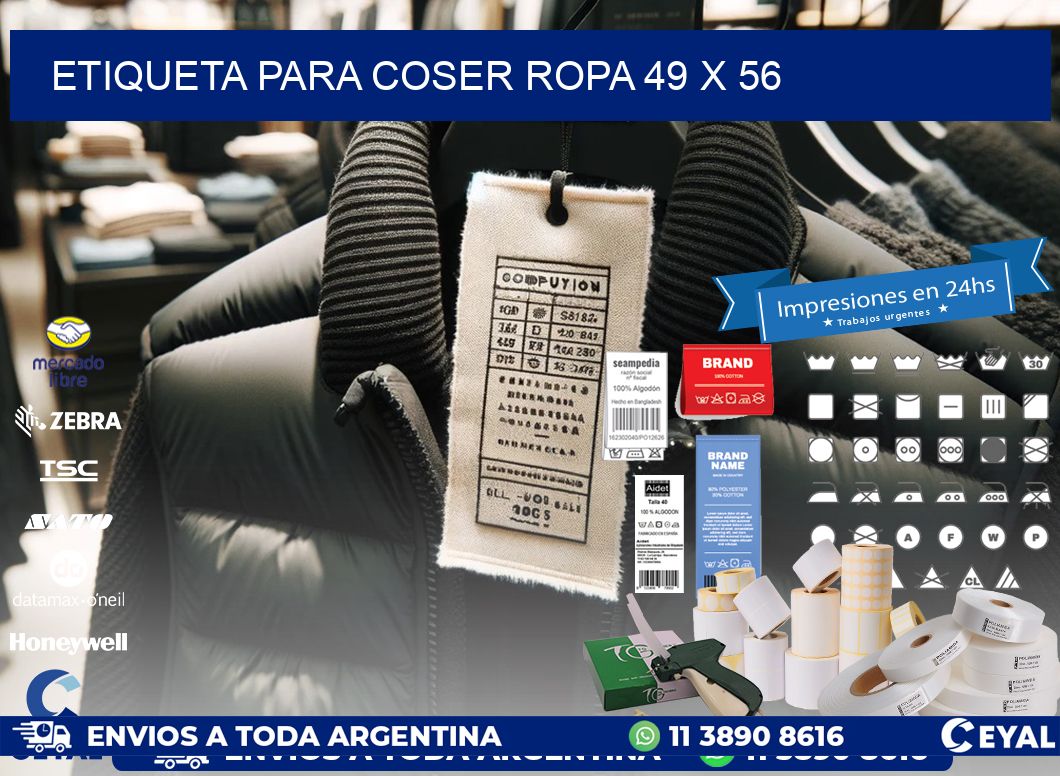 ETIQUETA PARA COSER ROPA 49 x 56