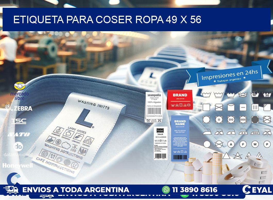 ETIQUETA PARA COSER ROPA 49 x 56
