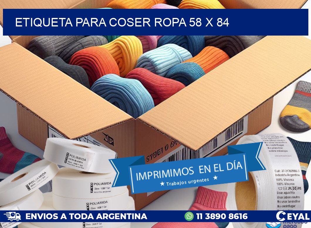 ETIQUETA PARA COSER ROPA 58 x 84