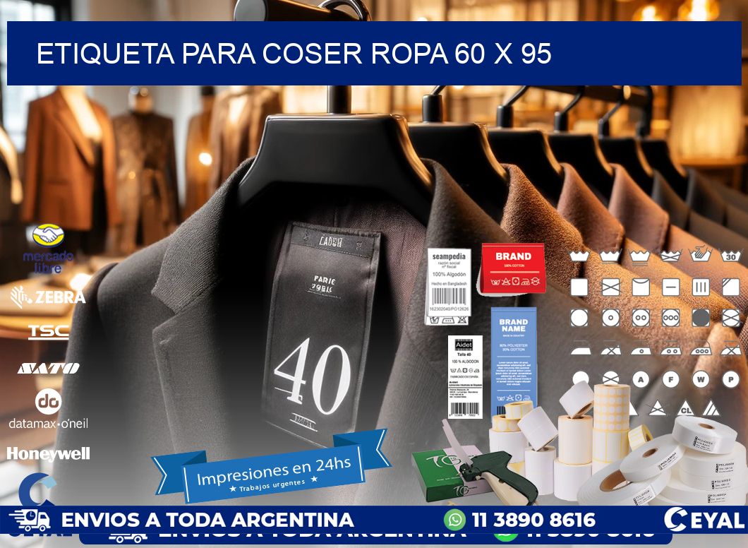 ETIQUETA PARA COSER ROPA 60 x 95