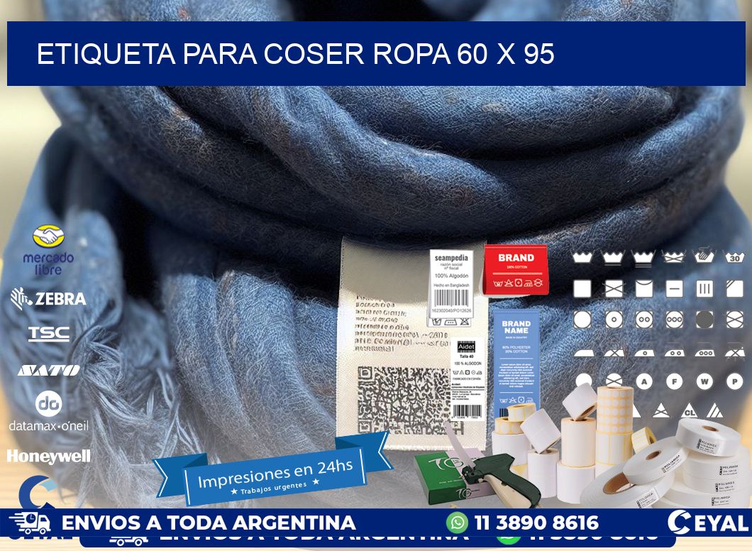 ETIQUETA PARA COSER ROPA 60 x 95