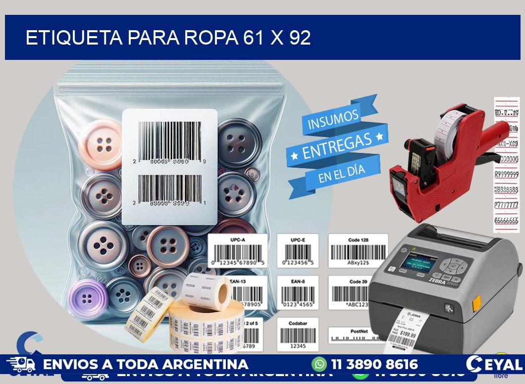 ETIQUETA PARA ROPA 61 x 92