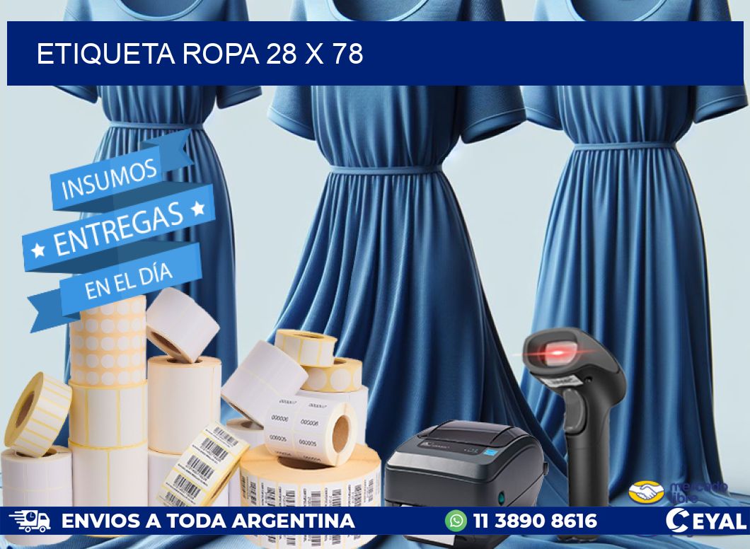 ETIQUETA ROPA 28 x 78