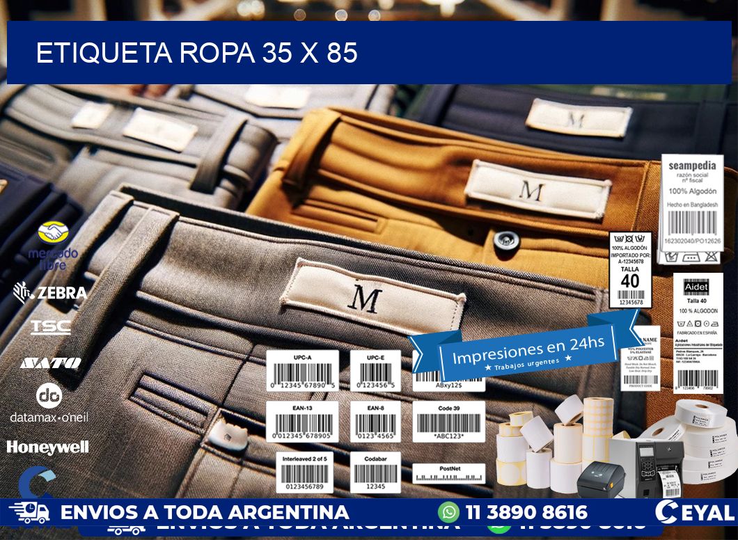 ETIQUETA ROPA 35 x 85