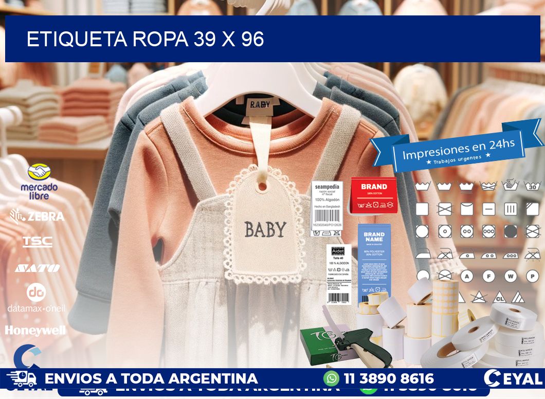 ETIQUETA ROPA 39 x 96