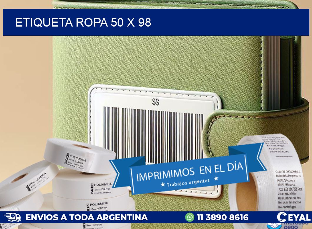 ETIQUETA ROPA 50 x 98