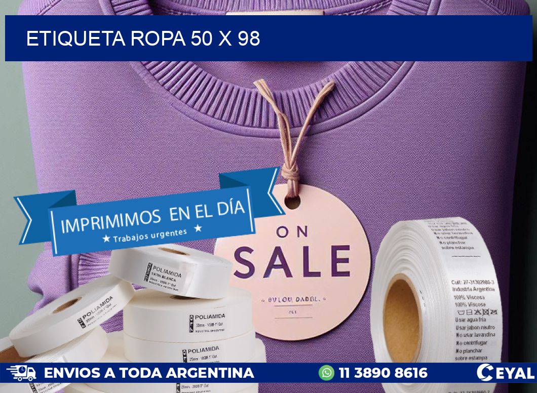 ETIQUETA ROPA 50 x 98