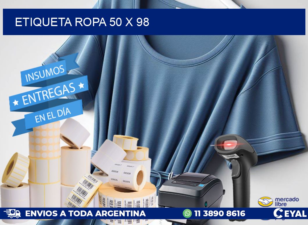 ETIQUETA ROPA 50 x 98