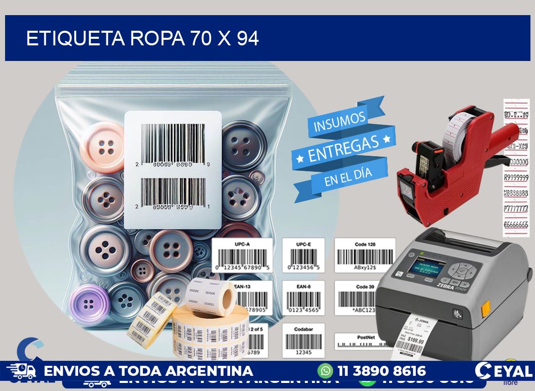 ETIQUETA ROPA 70 x 94