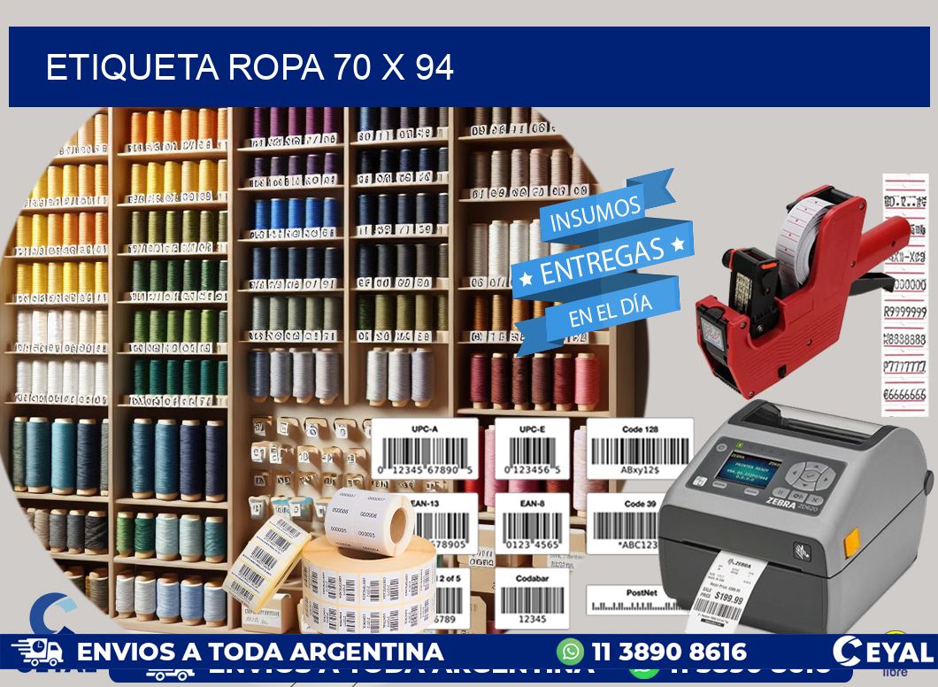 ETIQUETA ROPA 70 x 94
