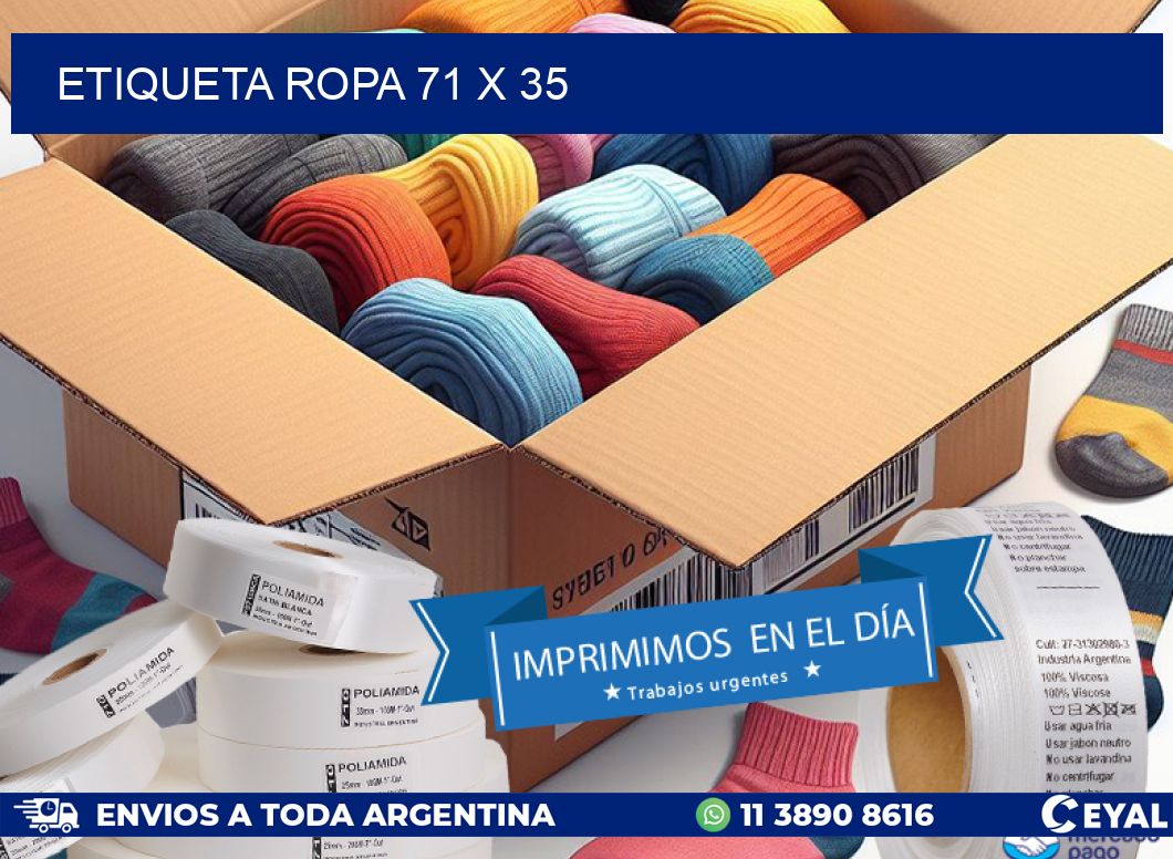 ETIQUETA ROPA 71 x 35