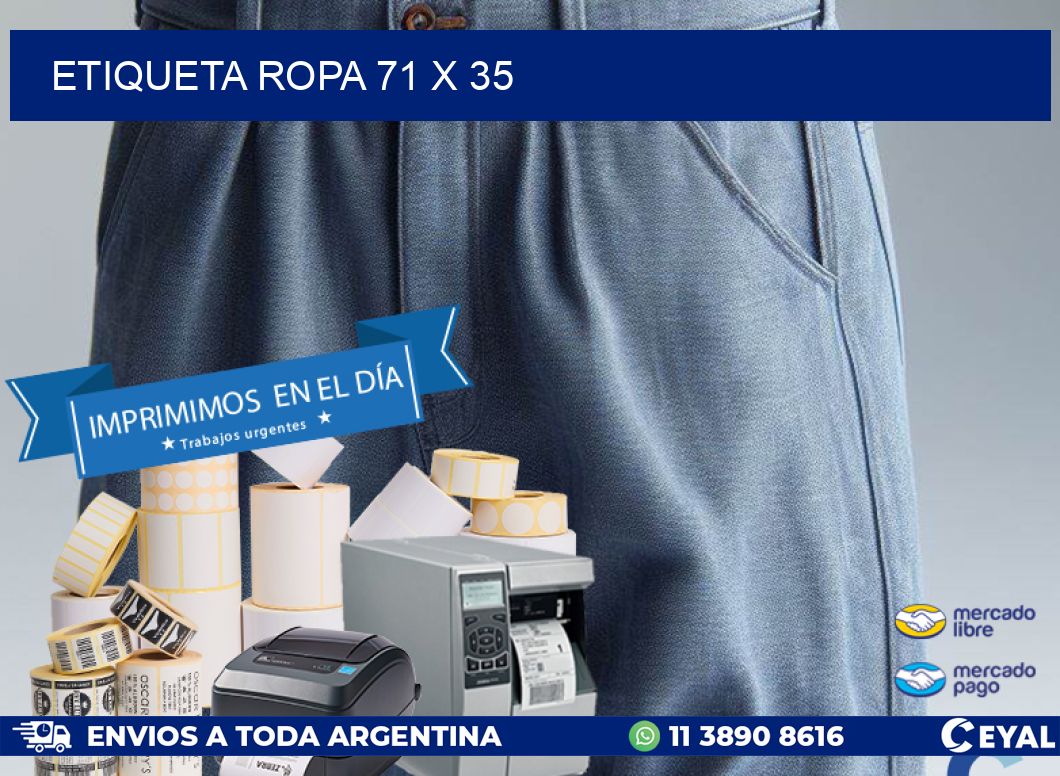 ETIQUETA ROPA 71 x 35