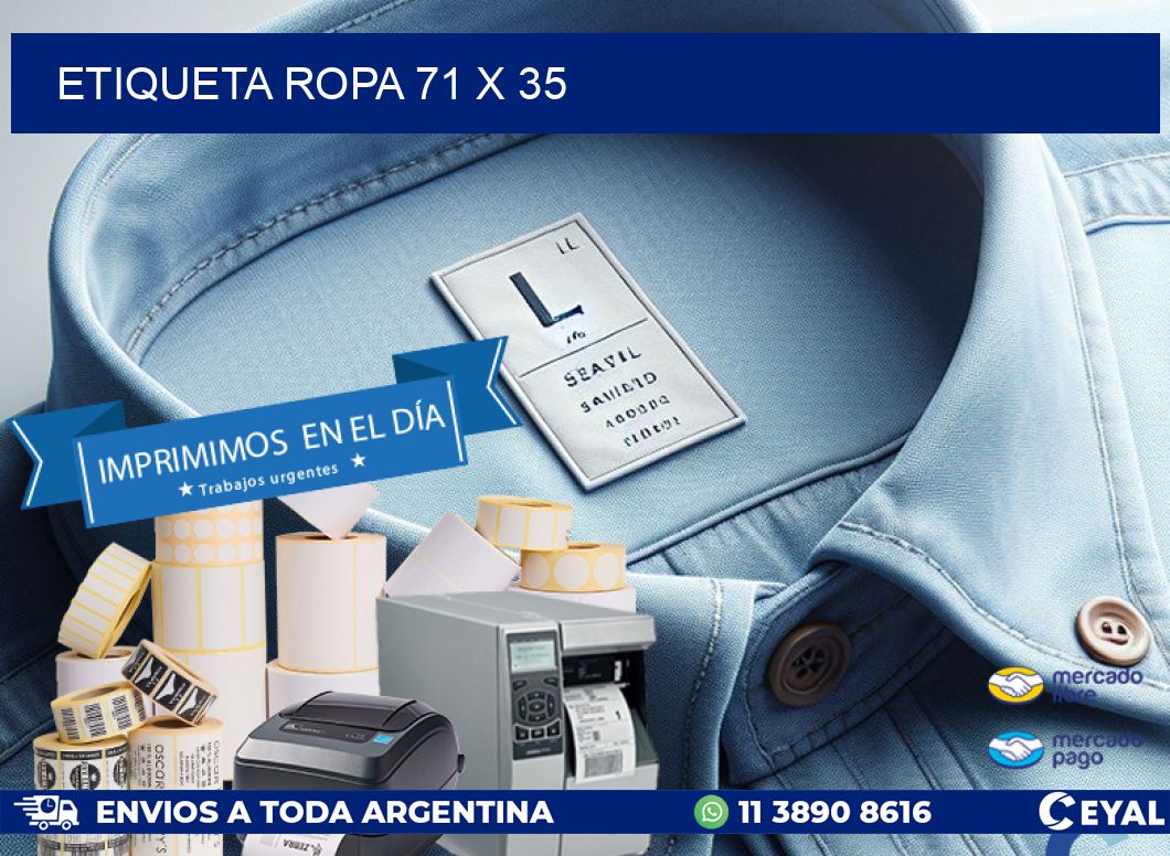 ETIQUETA ROPA 71 x 35
