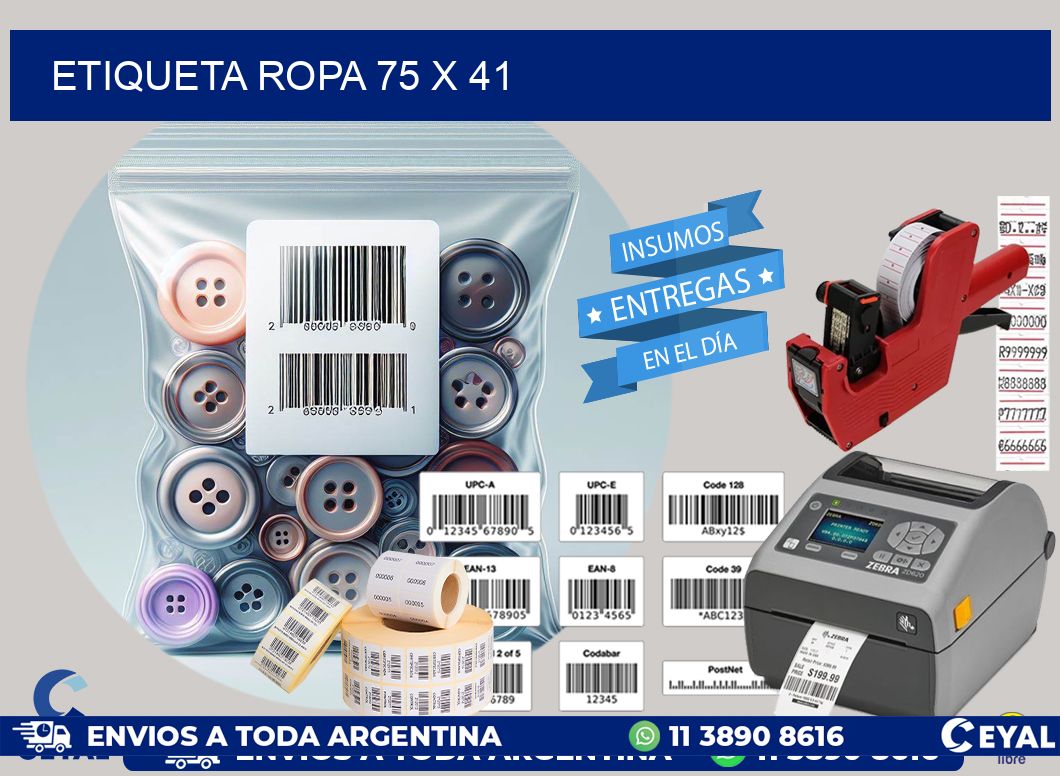 ETIQUETA ROPA 75 x 41