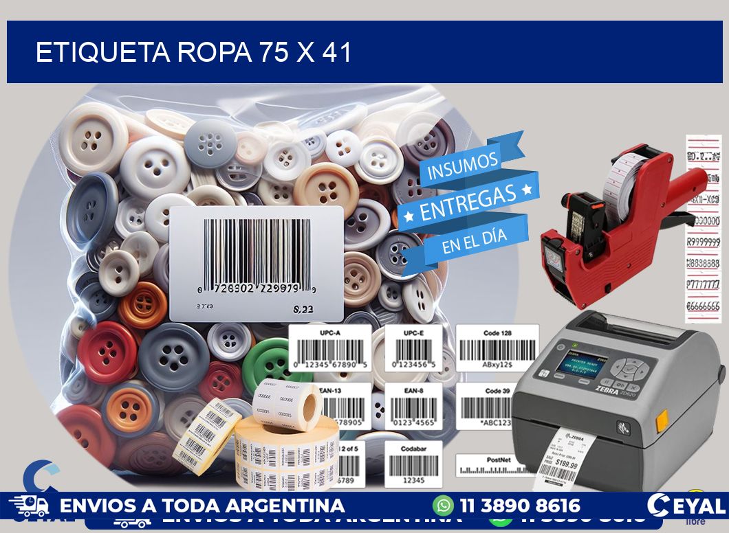 ETIQUETA ROPA 75 x 41