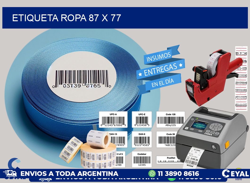ETIQUETA ROPA 87 x 77