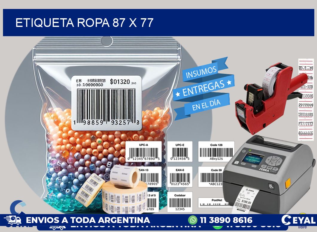 ETIQUETA ROPA 87 x 77