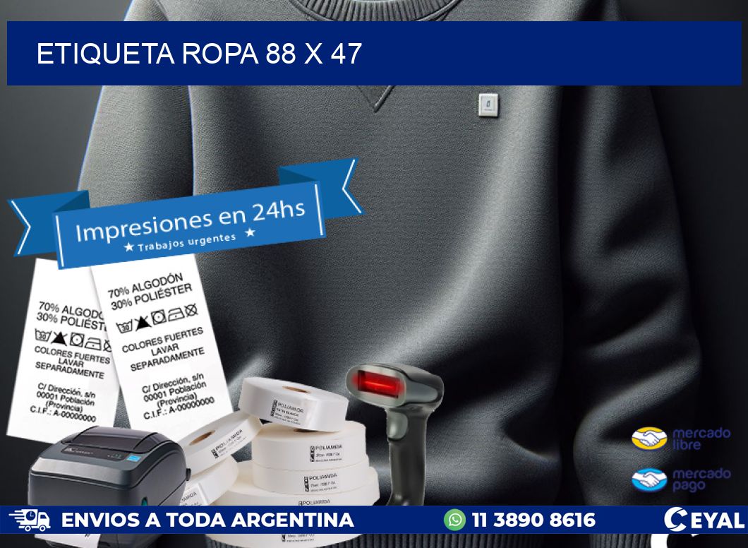 ETIQUETA ROPA 88 x 47