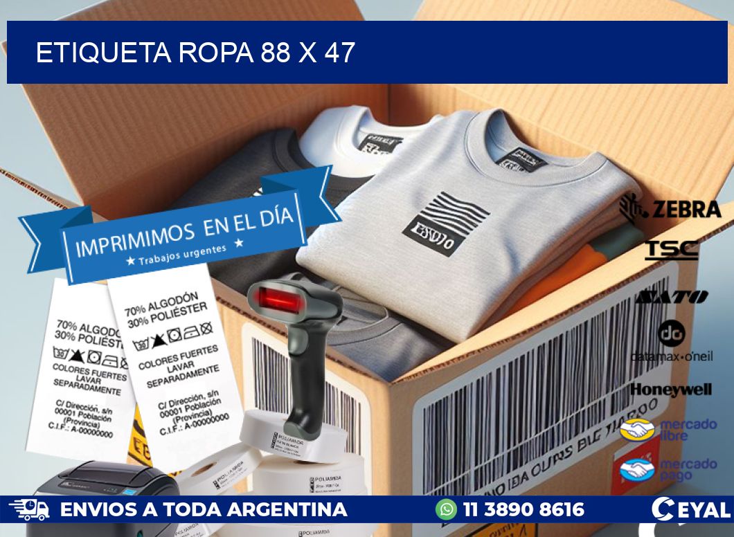 ETIQUETA ROPA 88 x 47