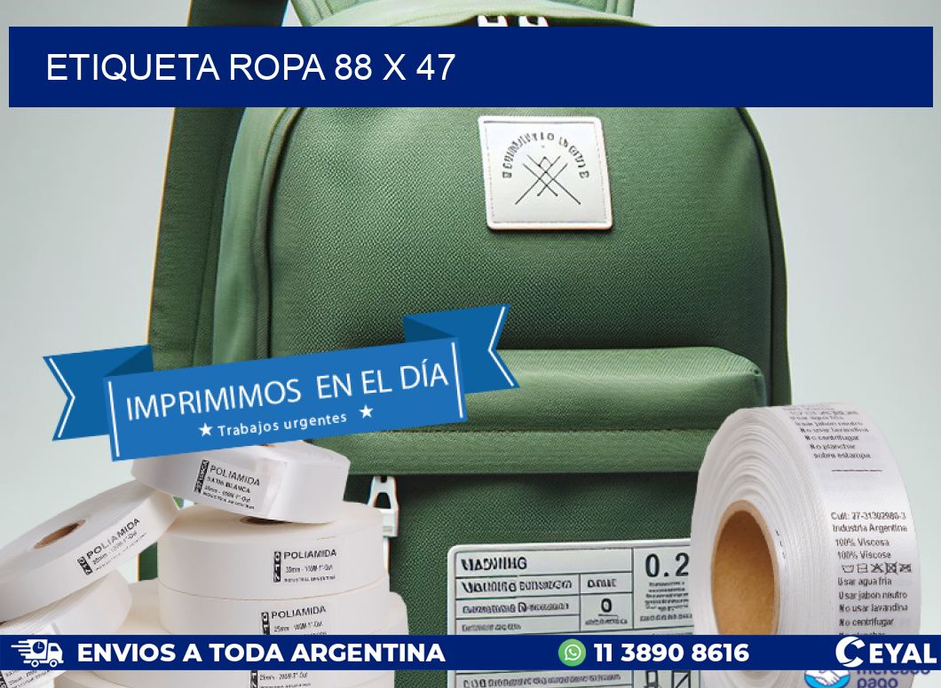 ETIQUETA ROPA 88 x 47