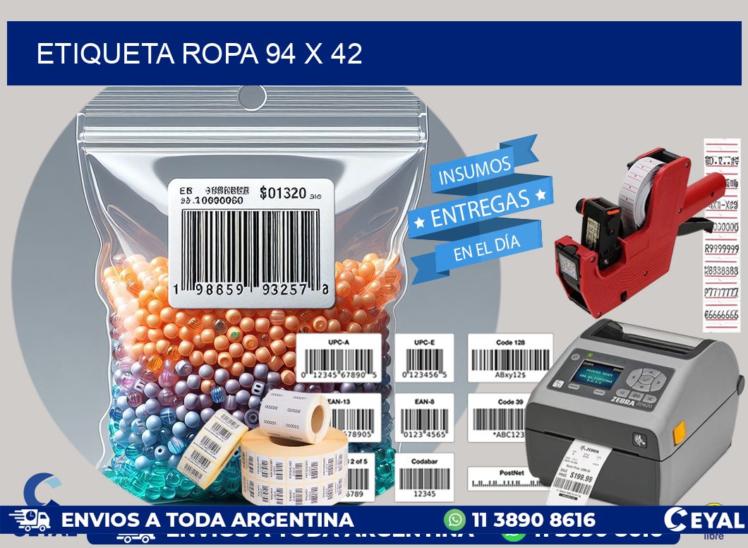 ETIQUETA ROPA 94 x 42