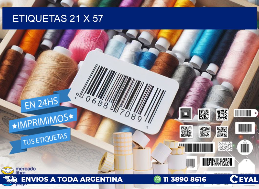 ETIQUETAS 21 x 57