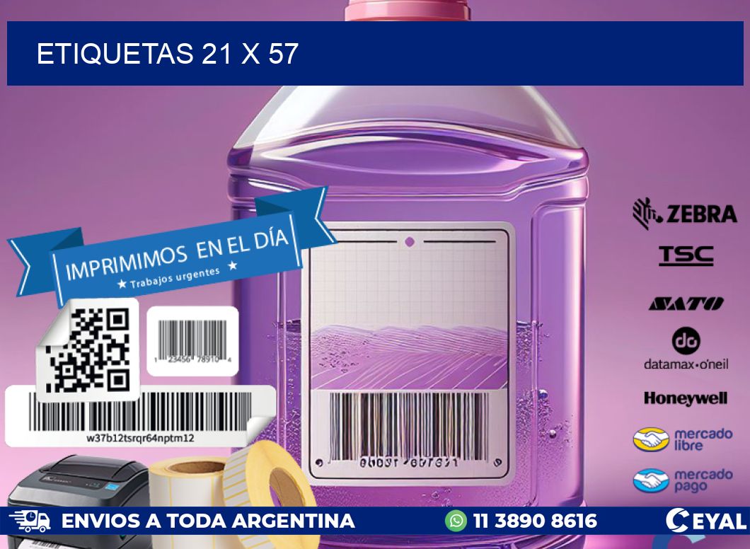 ETIQUETAS 21 x 57
